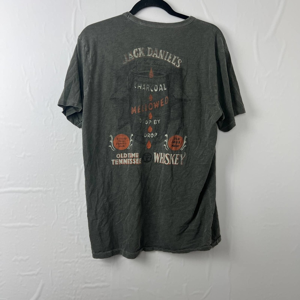 Lucky Brand Jack Daniel's Gray Graphic Short Sleeve
